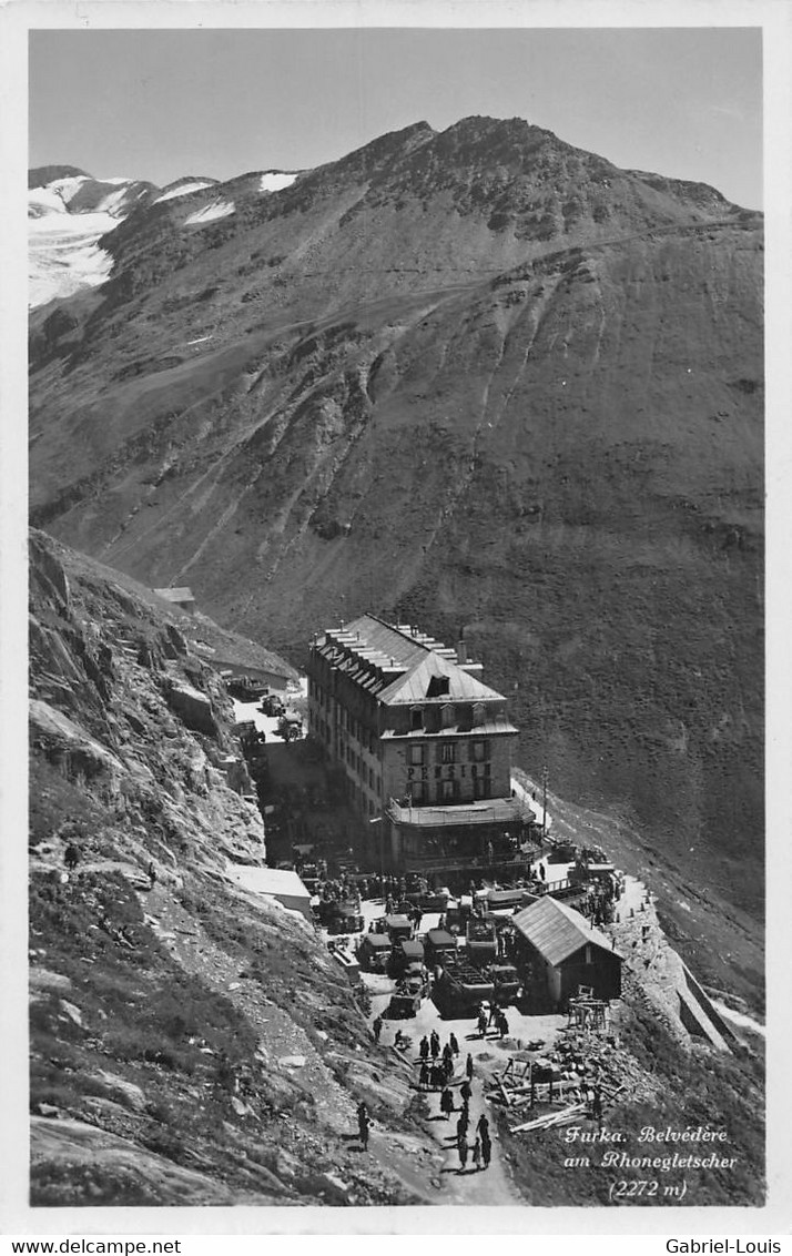 Furka Belvedère Am Rhongletscher - Oldtimer - Autres & Non Classés