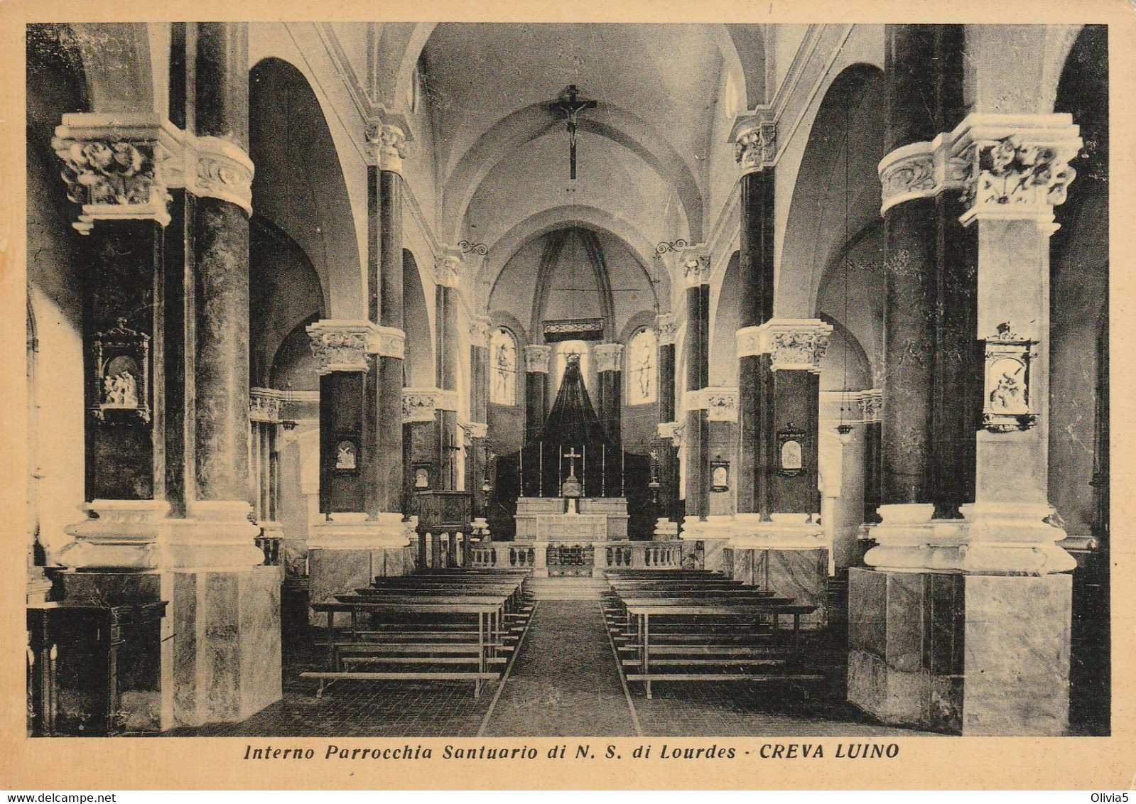 INTERNO PARROCCHIA SANTUARIO DI N.S.DI LOURDES - CREVA - LUINO - Luino