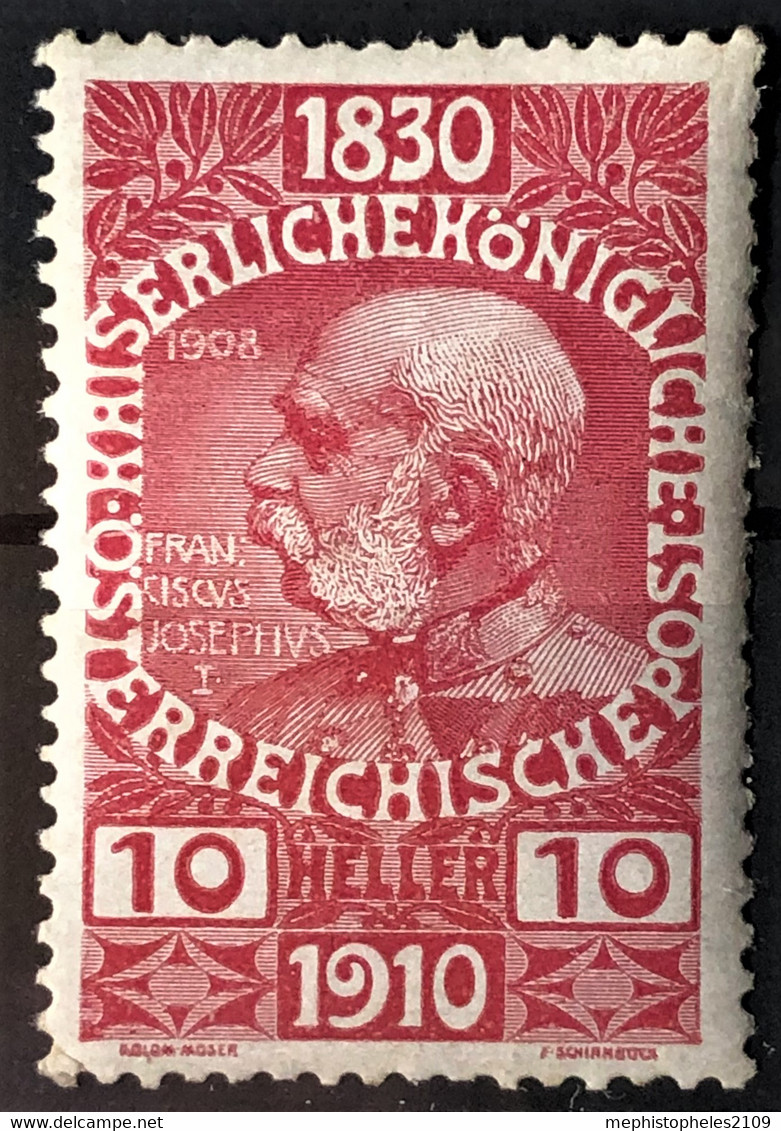 AUSTRIA 1910 - MLH - ANK 166 - 10h - Neufs