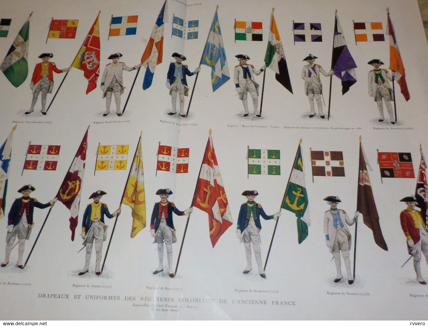 DRAPEAUX ET UNIFORMES DES REGIMENTS COLONIAUX - Flags