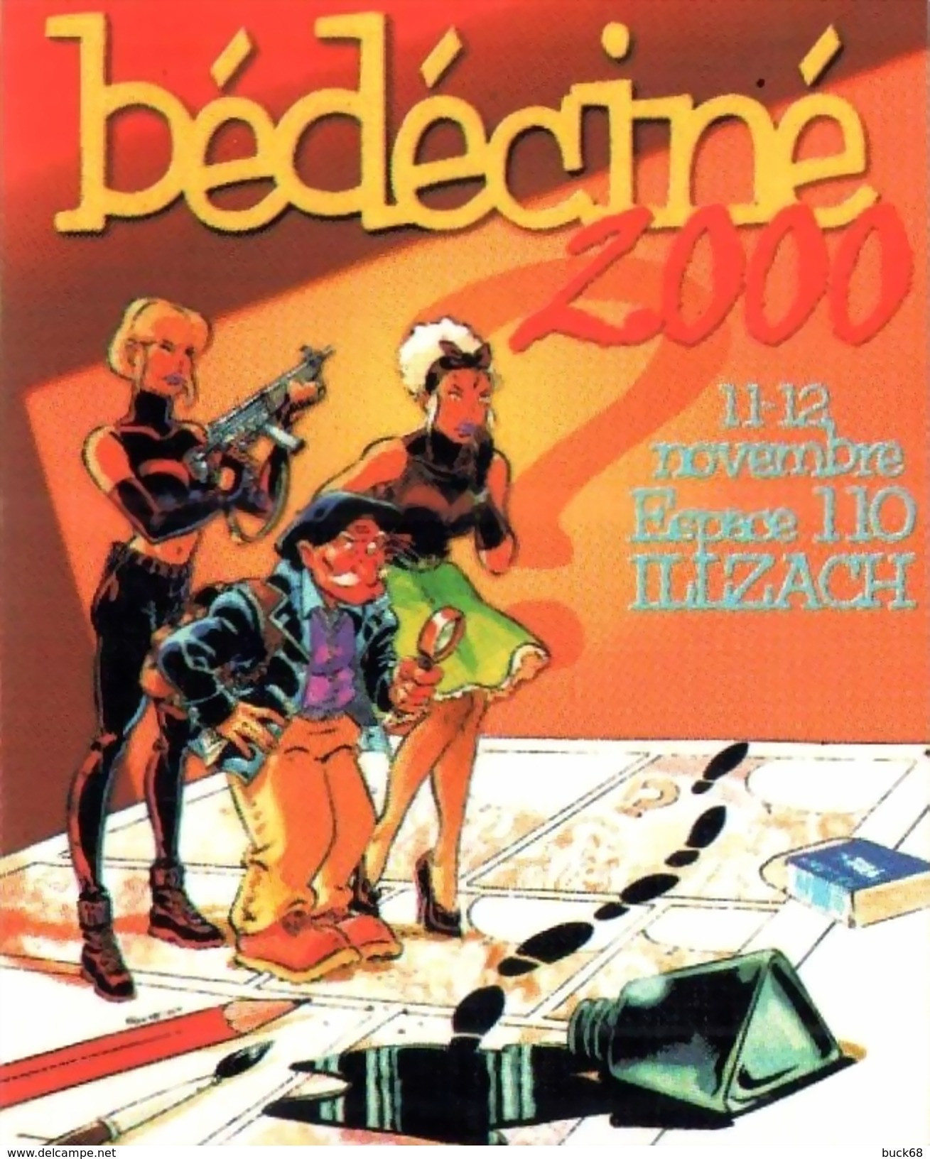 BEDECINE 2000 ILLZACH Vignette Adhésive Autocollant MEYNET Au Festival De Bande Dessinée D'Illzach - Adesivi