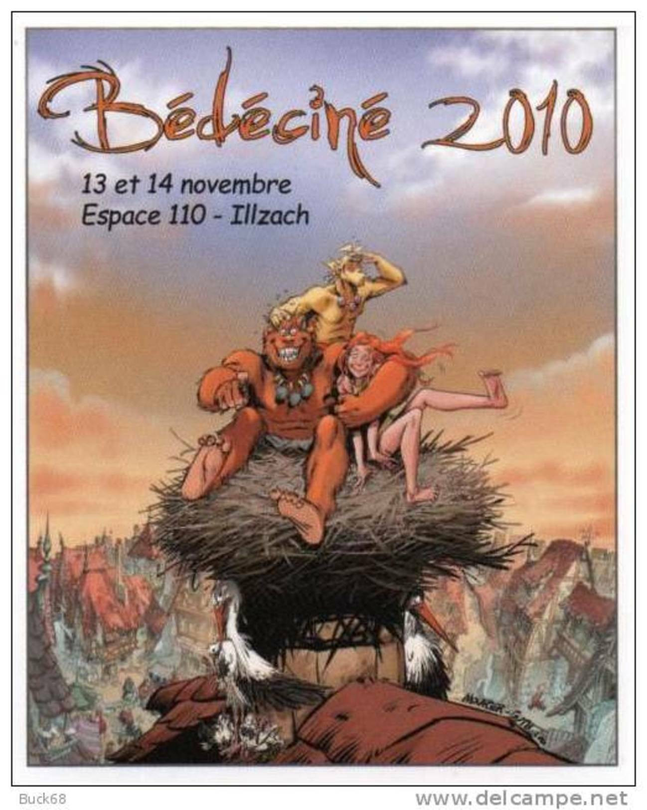 BEDECINE 2010 ILLZACH MOURIER : Autocollant Adhésif  TROLLS DE TROY     Rare - Autocollants