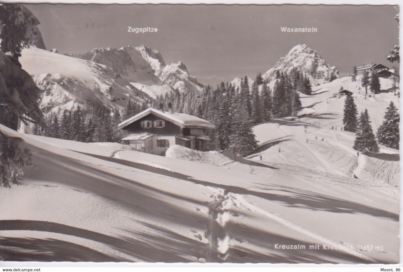 ALLEMAGNE - DEUTSCHLAND - Garmisch-Partenkirchen -  Zugspitze WAXENSTEIN - KREUZALM MIT KREUZECK - 1955 DEUTSCHE POST - Rhön