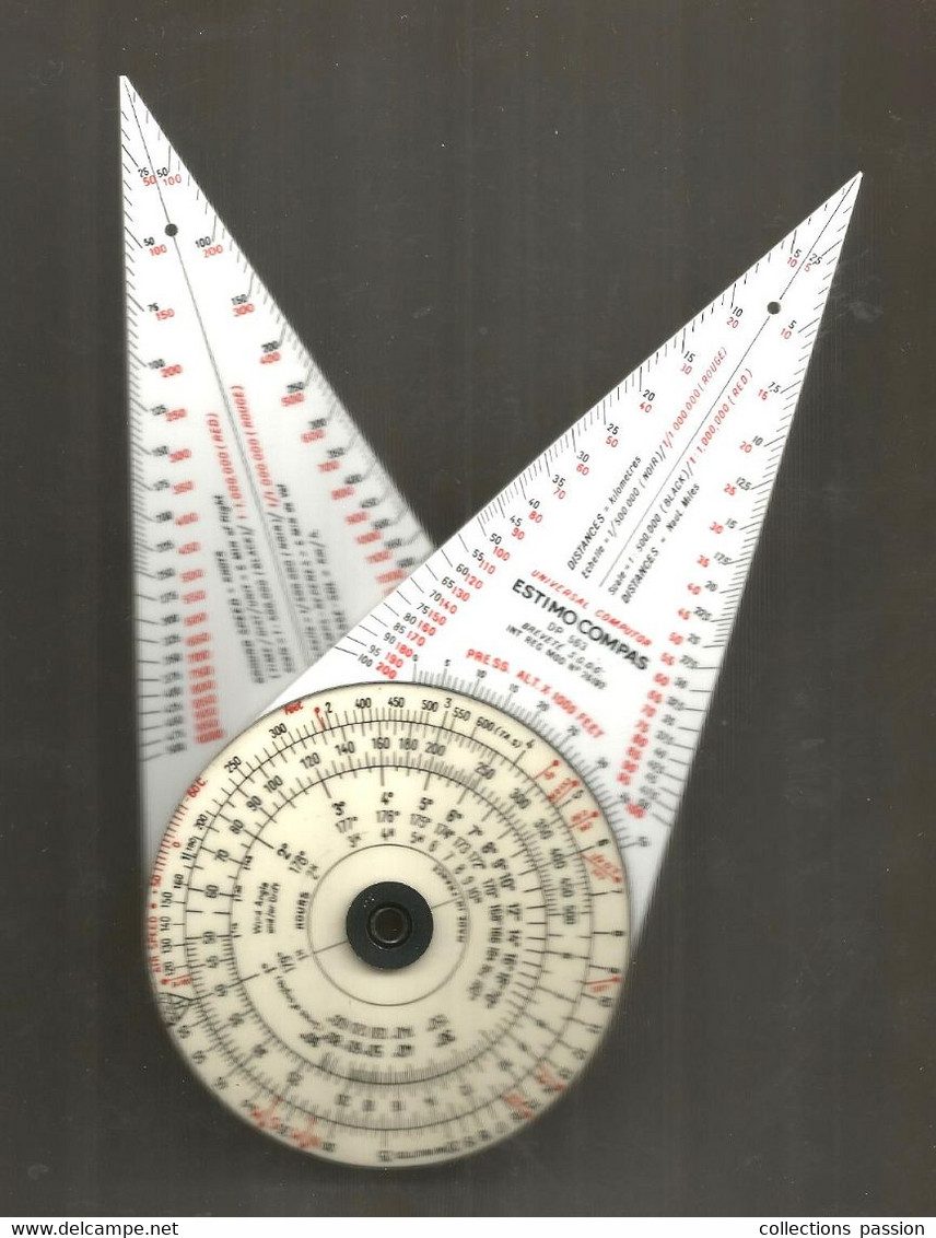 COMPUTER ESTIMACOMPAS DP. 563, Dans Sa Housse D'origine + Mode D'emploi , Aviation, Frais Fr 13.60 E En RAR 2 - GPS/Aviación