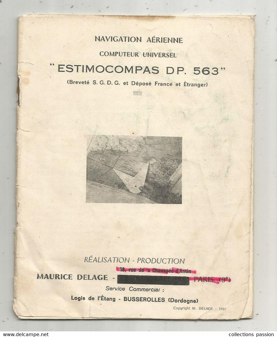 COMPUTER ESTIMACOMPAS DP. 563, Dans Sa Housse D'origine + Mode D'emploi , Aviation, Frais Fr 13.60 E En RAR 2 - GPS/Aviación