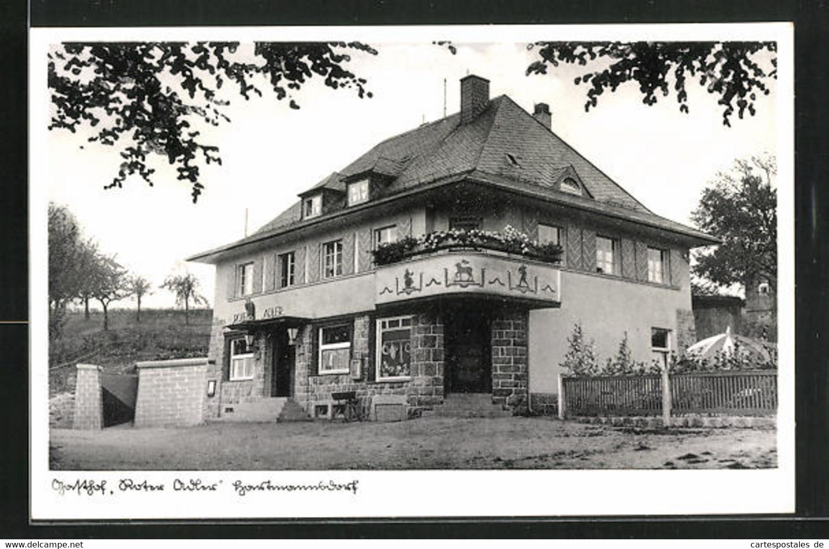 AK Hartmannsdorf, Gasthof Roter Adler Mit Eigener Fischerei - Hartmannsdorf