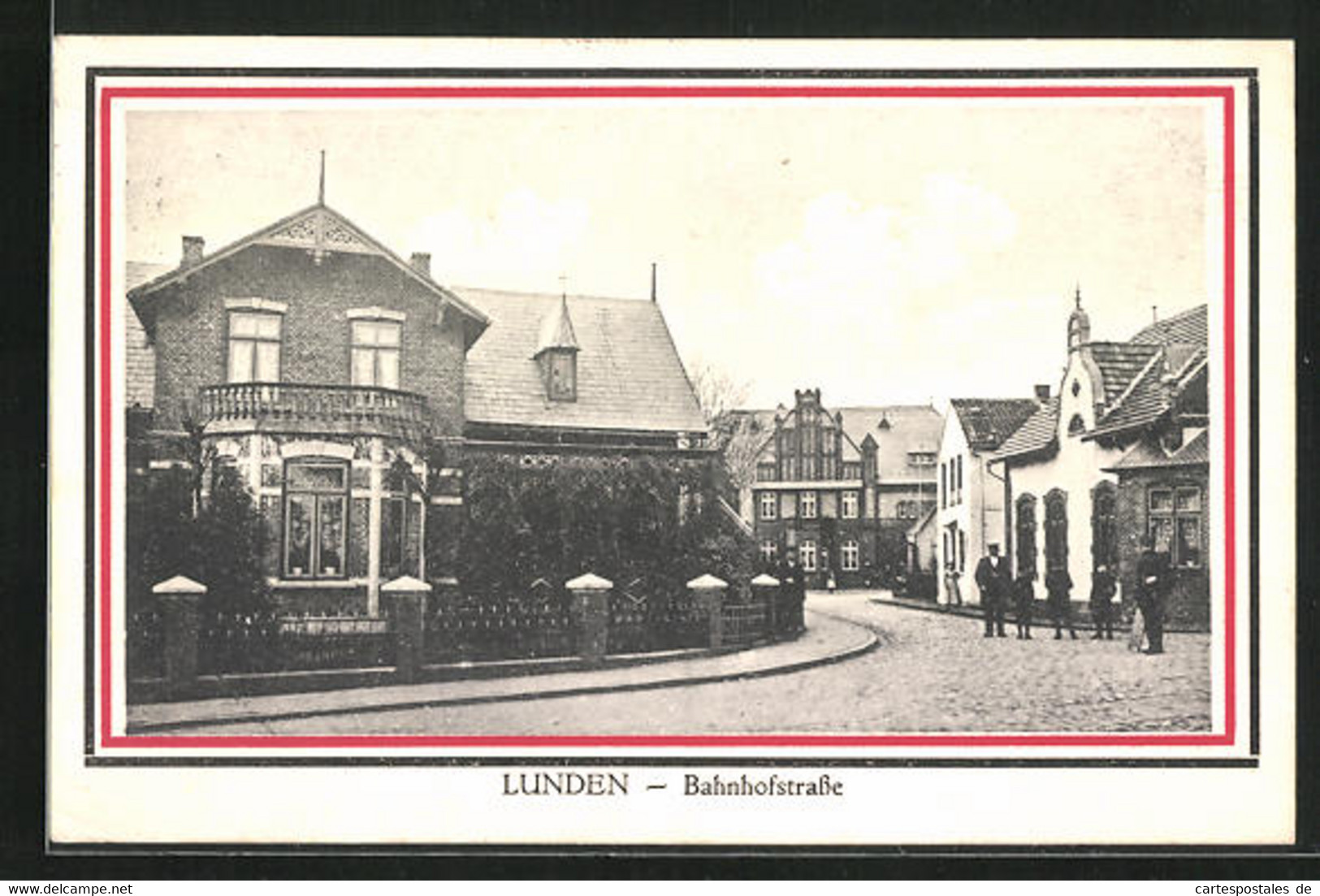 AK Lunden, Häuser An Der Bahnhofstrasse - Lunden