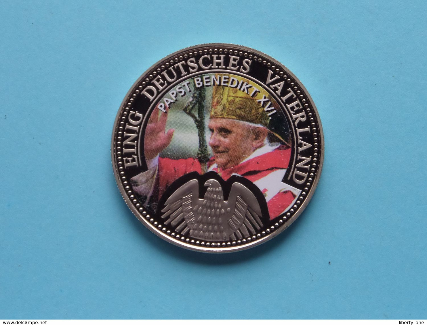 EINIG DEUTSCHES VATERLAND ( Papst Benedikt XVI ) 28 Gram / 40 Mm. ! - Pièces écrasées (Elongated Coins)