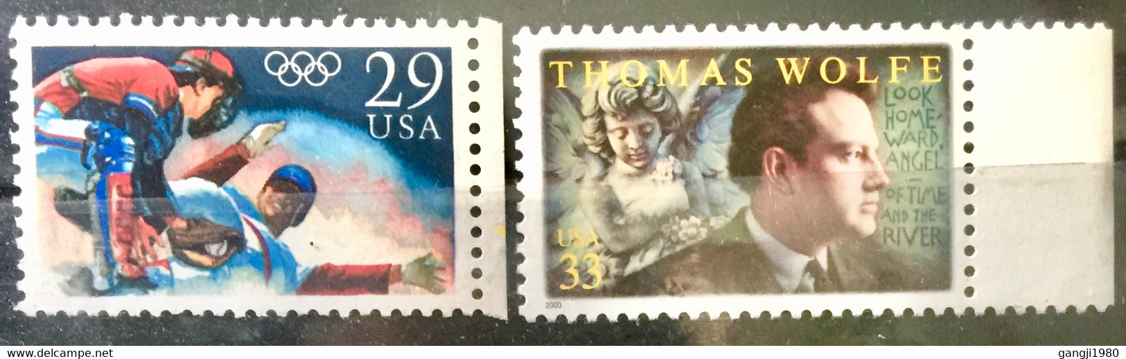 USA MNH STAMP ON 1992 BASE-BALL, SPORT OLYMPIC & 2000 THOMAS WOLFE - Amerika (Varia)