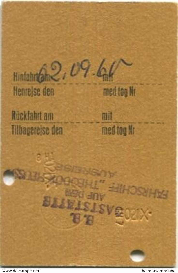 Deutschland - Dänemark - Ausflugsrückfahrkarte Udflugtsdobbeltbillet - Neustadt (Holst) Gedser Und Zurück - Fahrkarte 19 - Europe