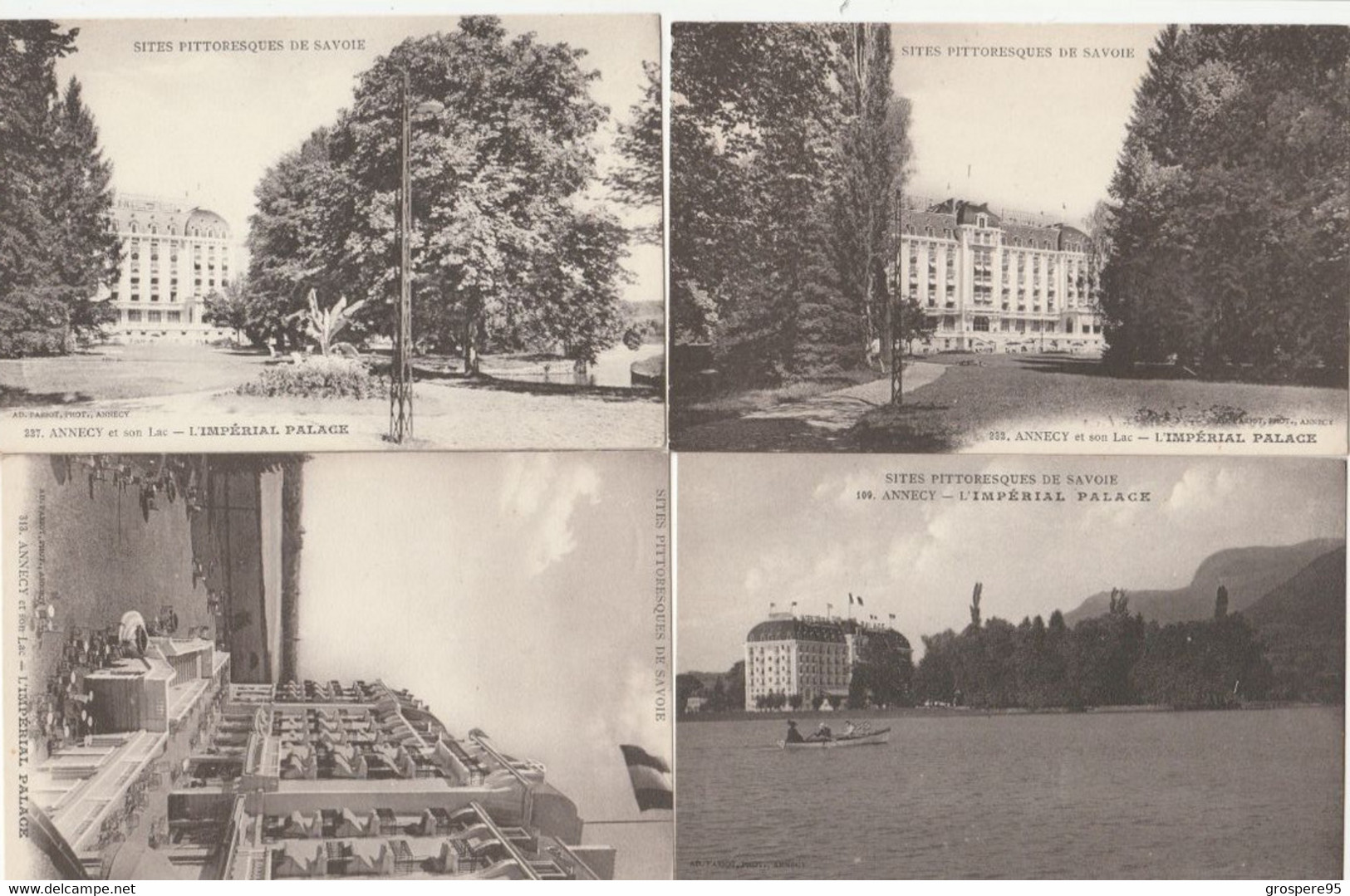ANNECY L'IMPERIAL PALACE LOT 4 CARTES - Annecy