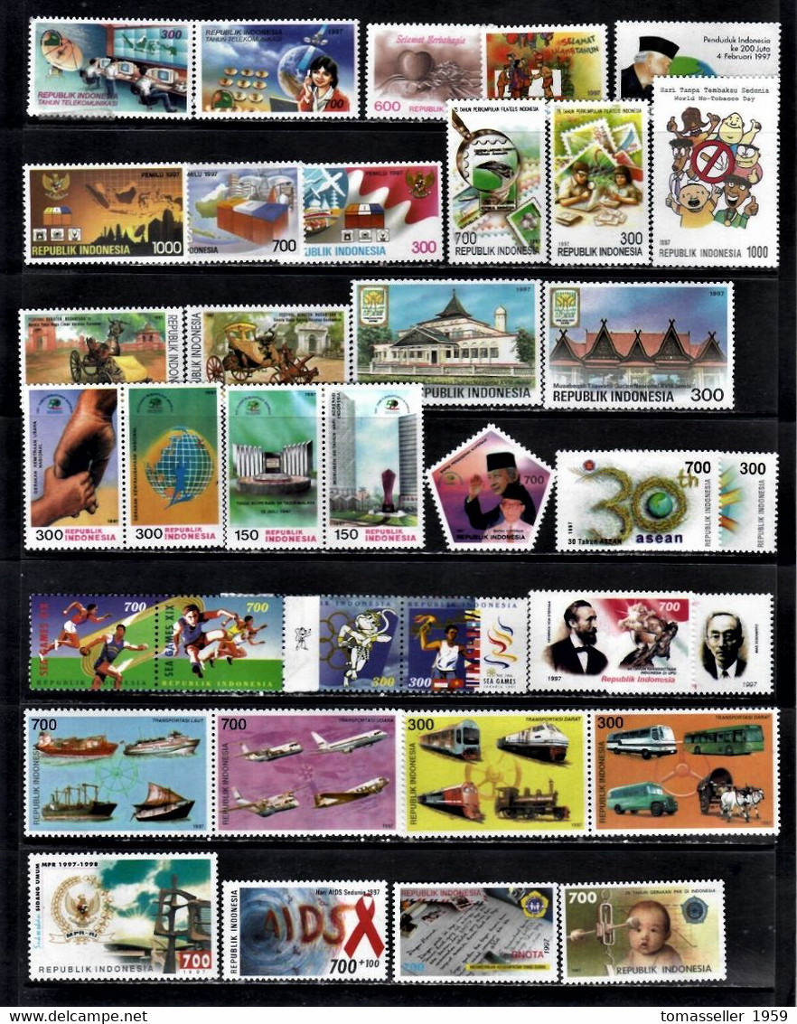 Indonesia-10!!! Years (1996-2005y.y.) Sets .Almost 200 Issues.MNH - Indonesia