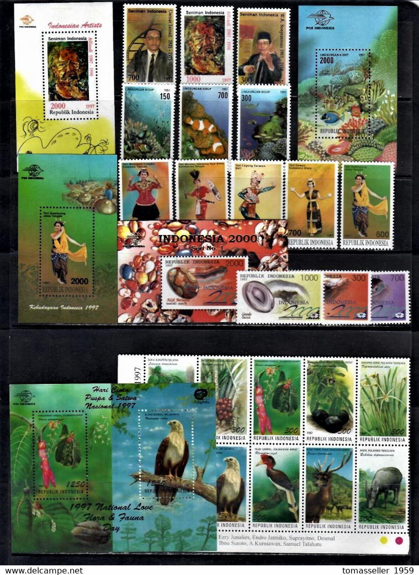 Indonesia-10!!! Years (1996-2005y.y.) Sets .Almost 200 Issues.MNH - Indonesia