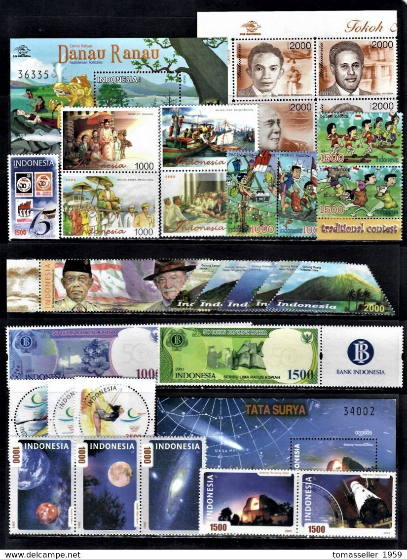 Indonesia-10!!! Years (1996-2005y.y.) sets .Almost 200 issues.MNH