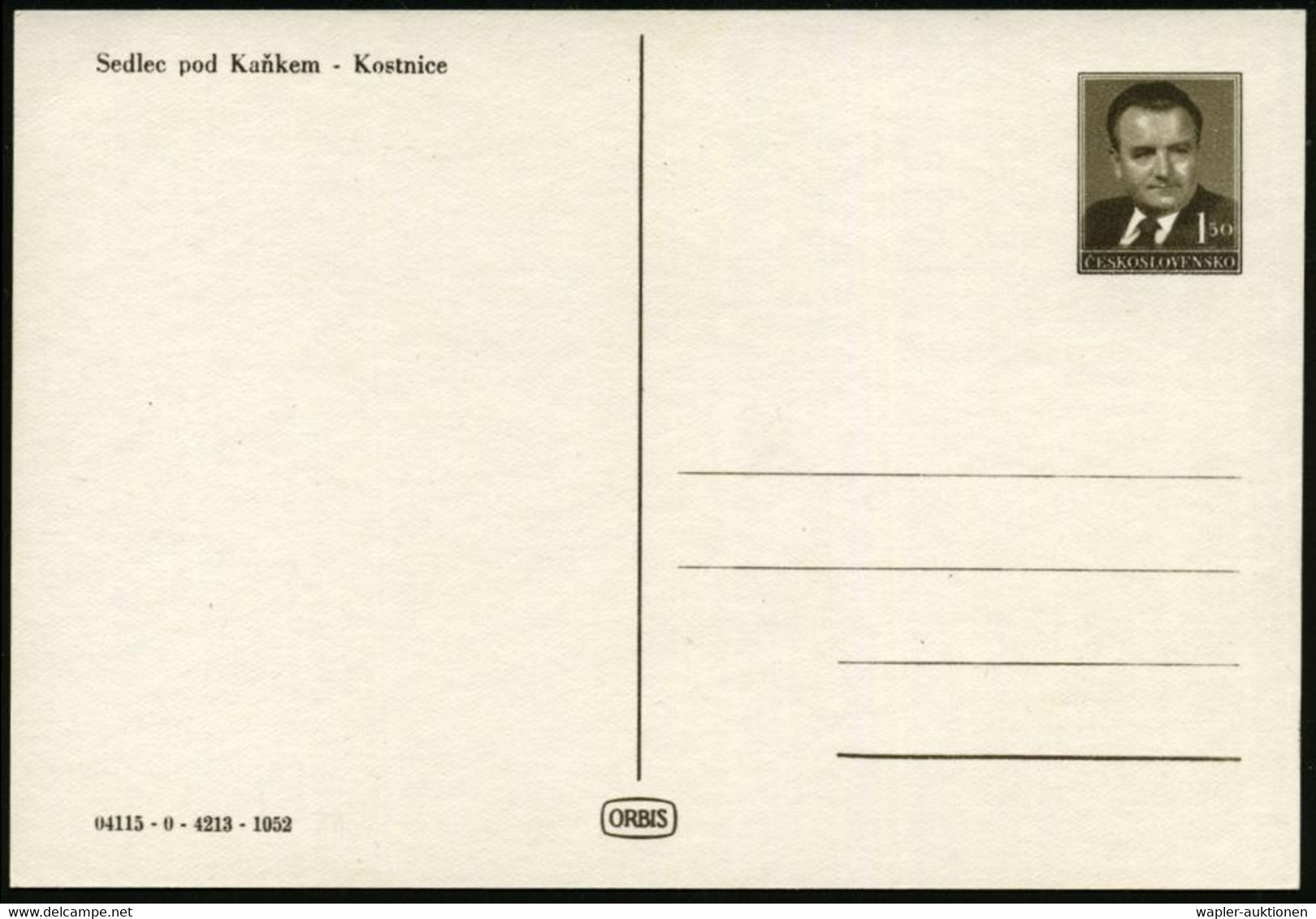 TSCHECHOSLOWAKEI 1952 1,50 Kc. BiP Gottwald, Braun: Sedlec (Sedlitz) Ossarium (Beinhaus) Mit Schädel- U. Knochen-Skulptu - Ziekte