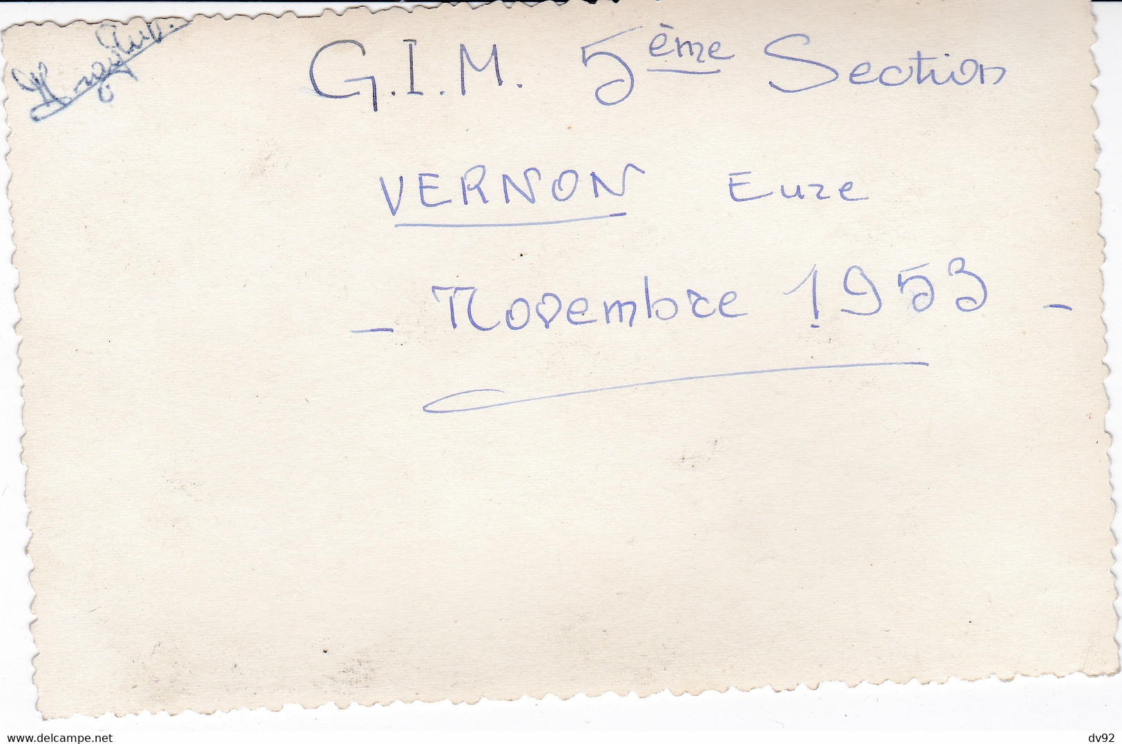 EURE VERNON G.I.M 5 EME SECTION NOVEMBRE 1953 - Guerra, Militari