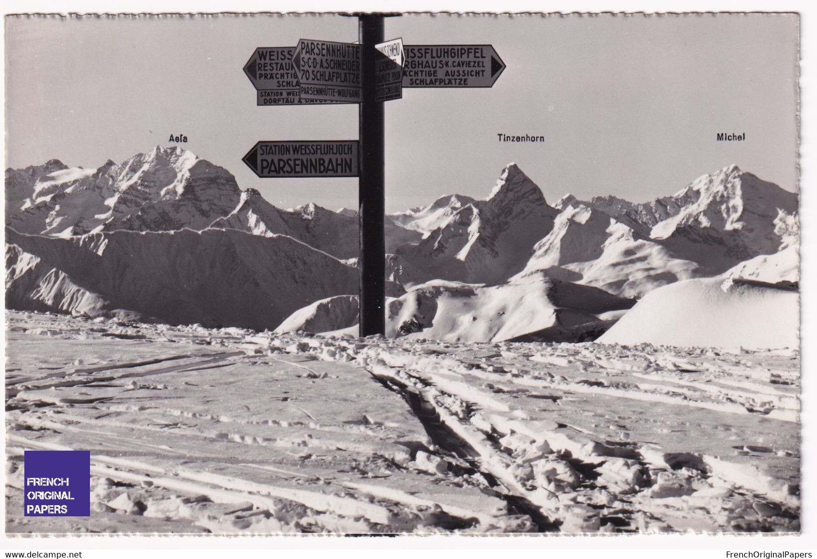 CPA 1950s Parsenn Weissfluhjoch Aeia Tinzenhorn Michel - Photo Berni Klosters D1-325 - Klosters