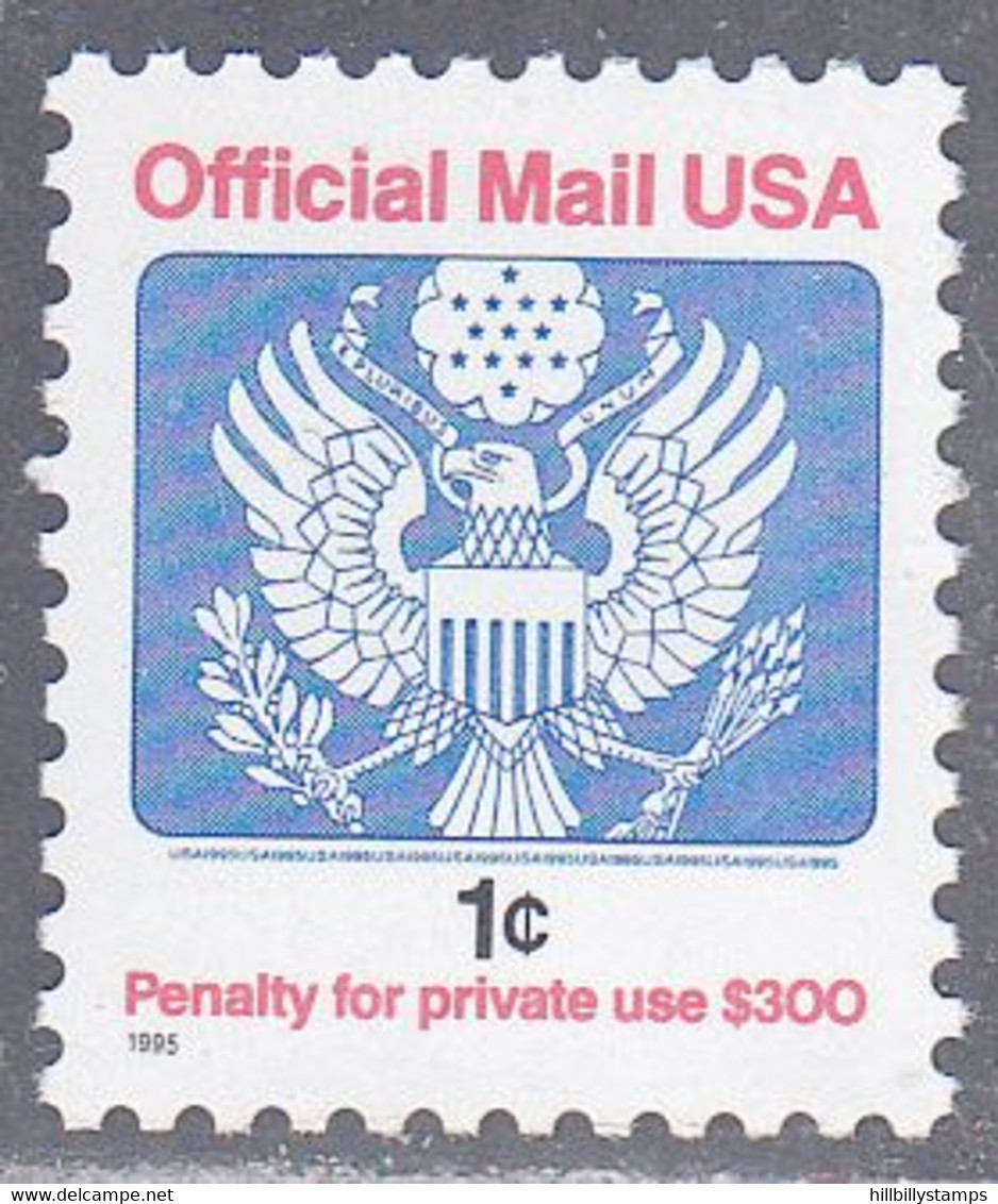 UNITED STATES     SCOTT NO  0154   MNH   YEAR  1995 - Dienstmarken