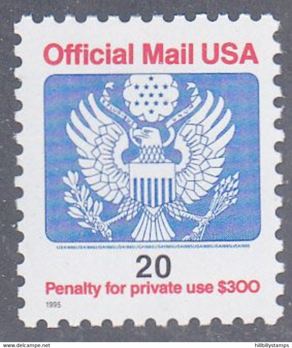 UNITED STATES     SCOTT NO  0155   MNH   YEAR  1995 - Dienstzegels