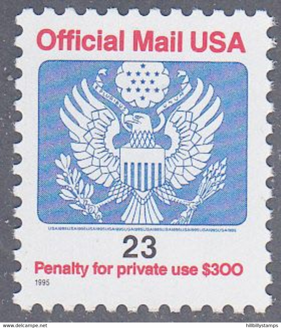 UNITED STATES     SCOTT NO  0156   MNH   YEAR  1995 - Dienstzegels
