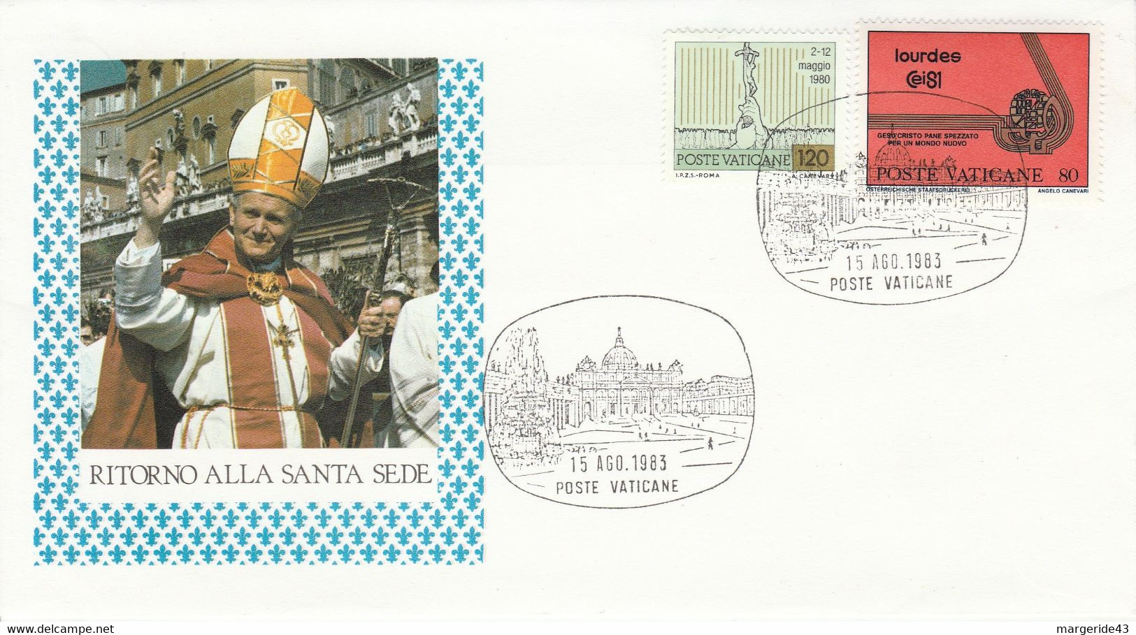 VATICAN 1983 RETOUR PAPE JEAN PAUL II - Frankeermachines (EMA)