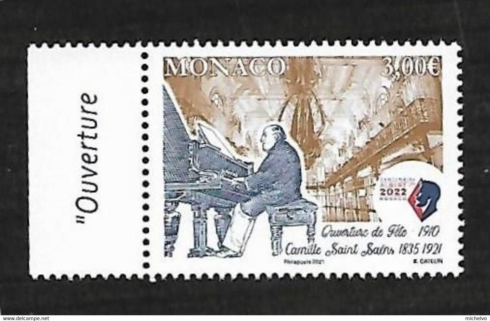 Monaco 2021 - Camille Saint Saëns ** - Unused Stamps