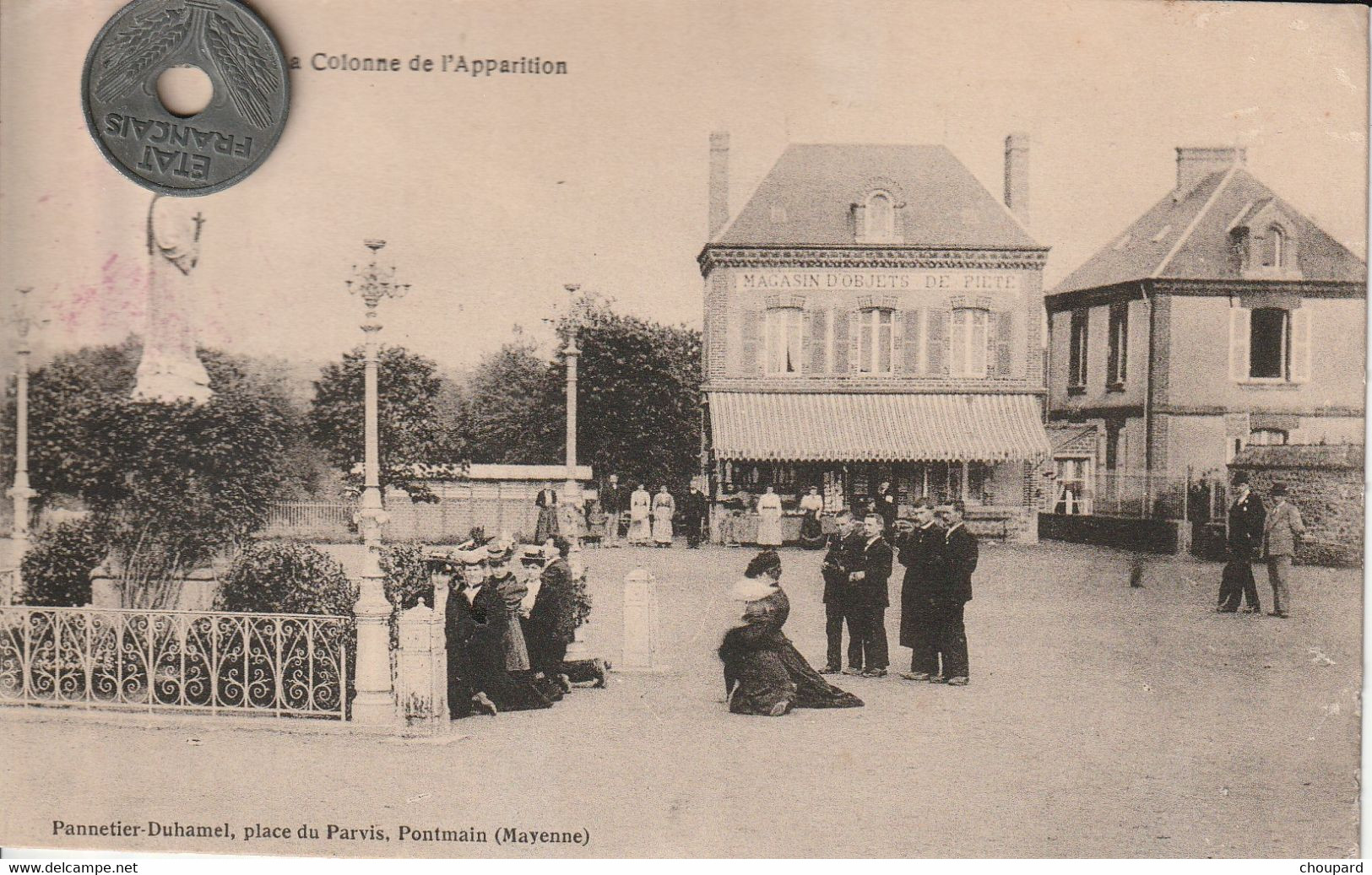 53 -  Carte Postale Ancienne De  Pontmain    La Colonne De L'Apparition - Autres & Non Classés