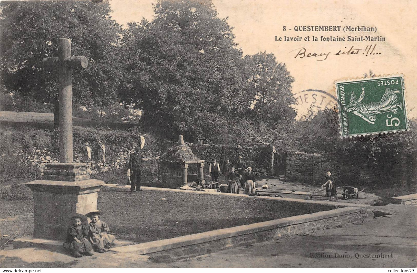 56-QUESTEMBERT- LE LAVOIR ET LA FONTAINE SAINT-MARTIN - Questembert