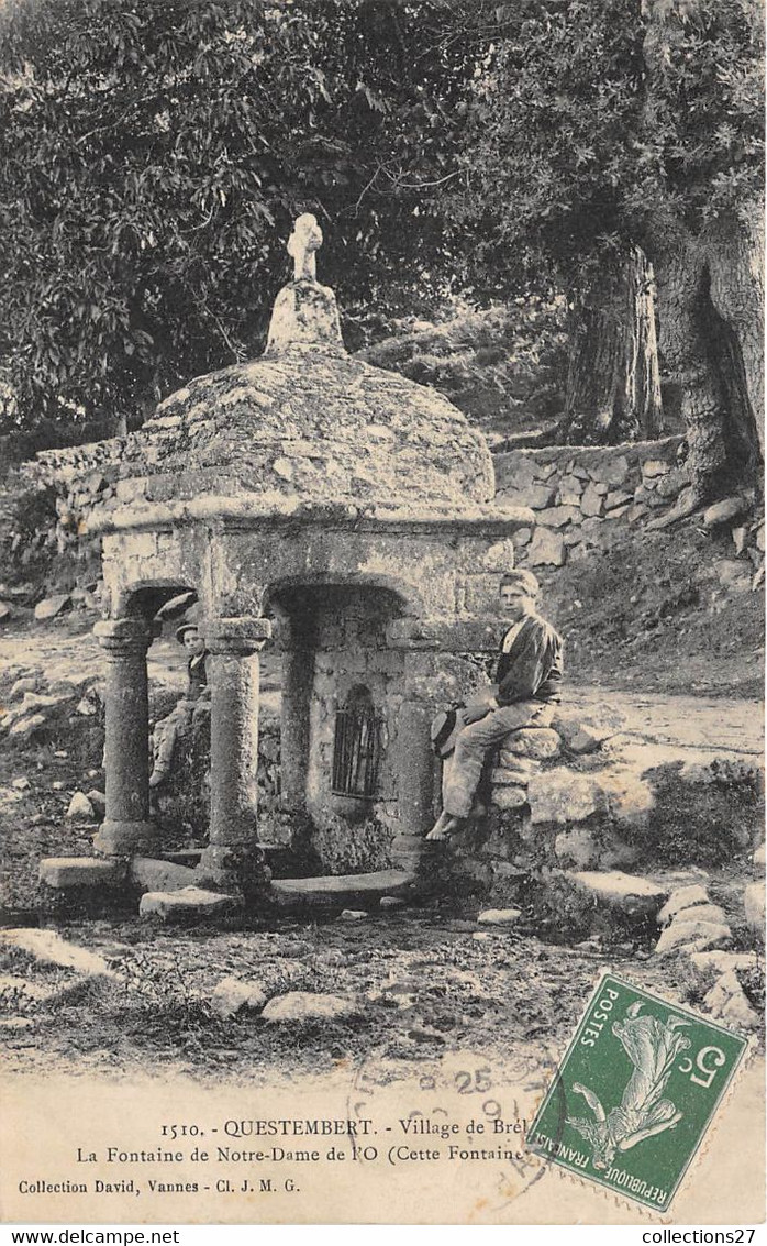 56-QUESTEMBERT- VILLAGE DE BREL, LA FONTAINE DE NOTRE-DAME DE PO- CETTE FONTAINE - Questembert