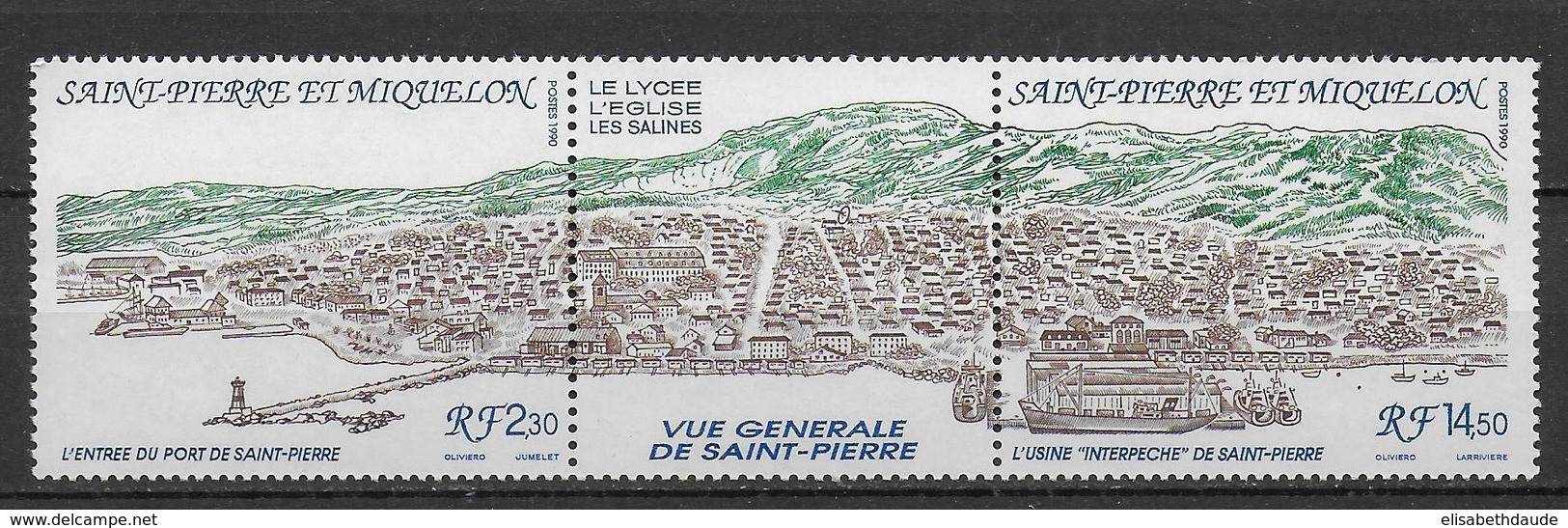 SPM - 1990 - LIVRAISON GRATUITE A PARTIR DE 5 EUR. D'ACHAT - TRIPTYQUE YVERT N°530A **  MNH - - Unused Stamps