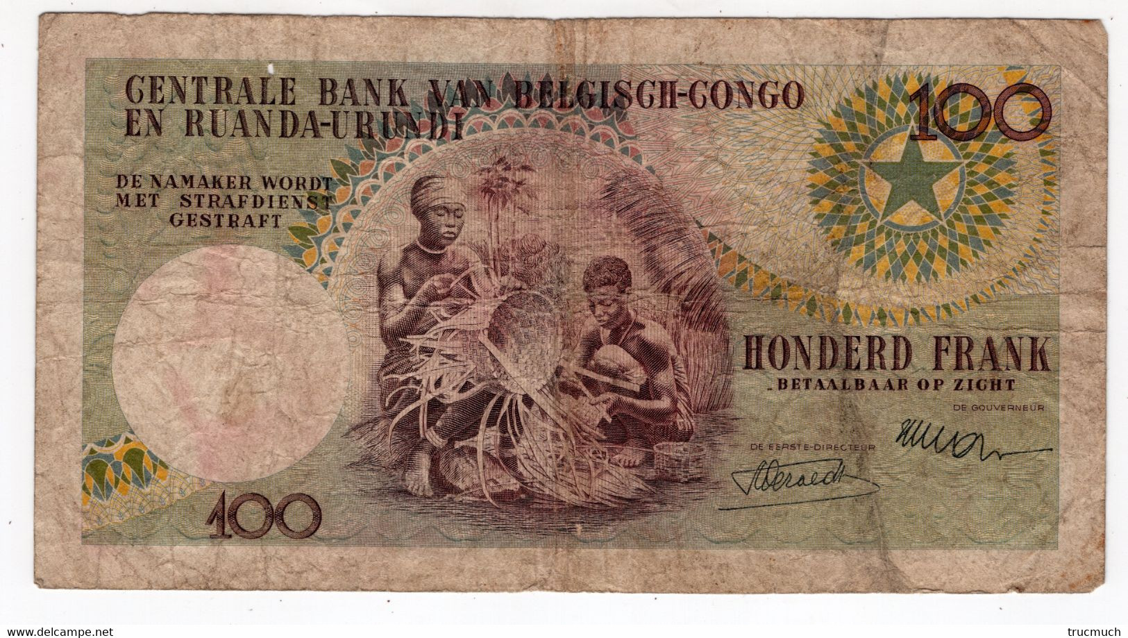 BILLET - Banque Centrale Du CONGO BELGE Et Du RUANDA - URUNDI - 01.06.1955 - Belgian Congo Bank