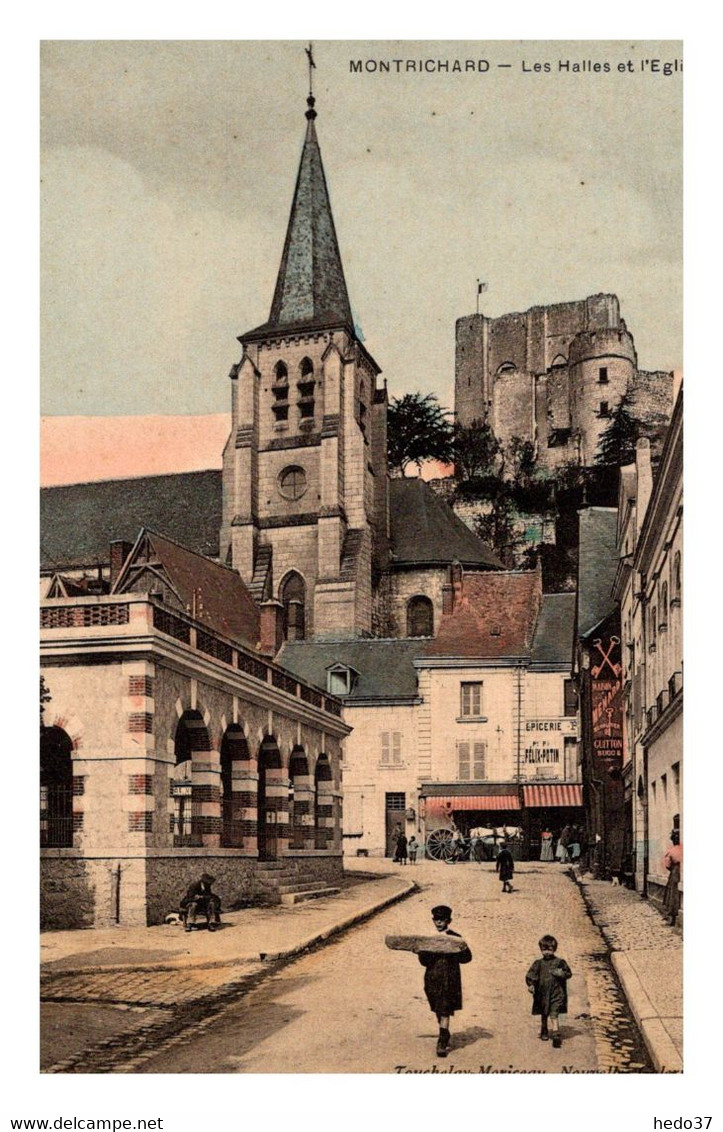 Montrichard - Les Halles Et L'Eglise - Montrichard