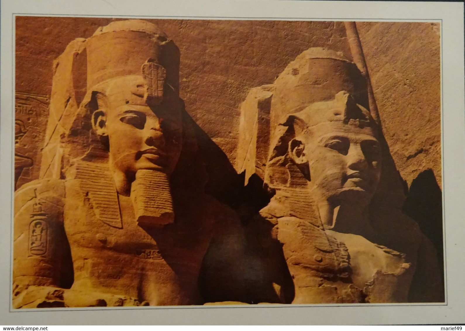 EGYPTE ABOU SIMBEL TEMPLE DE RAMSES II, CARTE VIERGE - Temples D'Abou Simbel