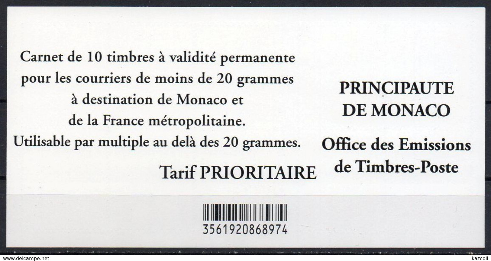 Monaco 2020. State Coat Of Arms. Tarif PRIORITAIRE MNH** - Nuevos