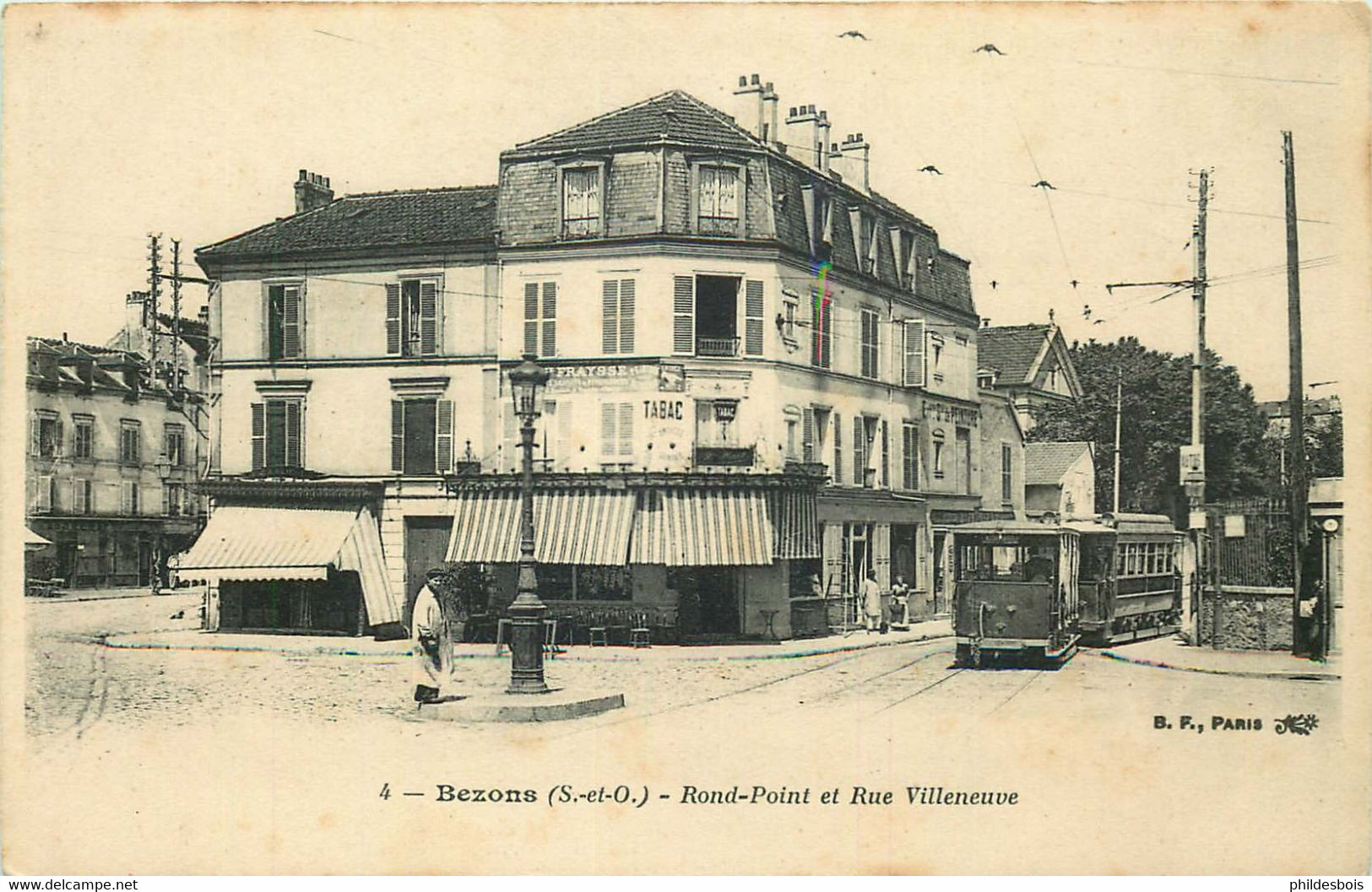 VAL D'OISE   BEZONS  Rond Point Et Rue De Villeneuve - Bezons