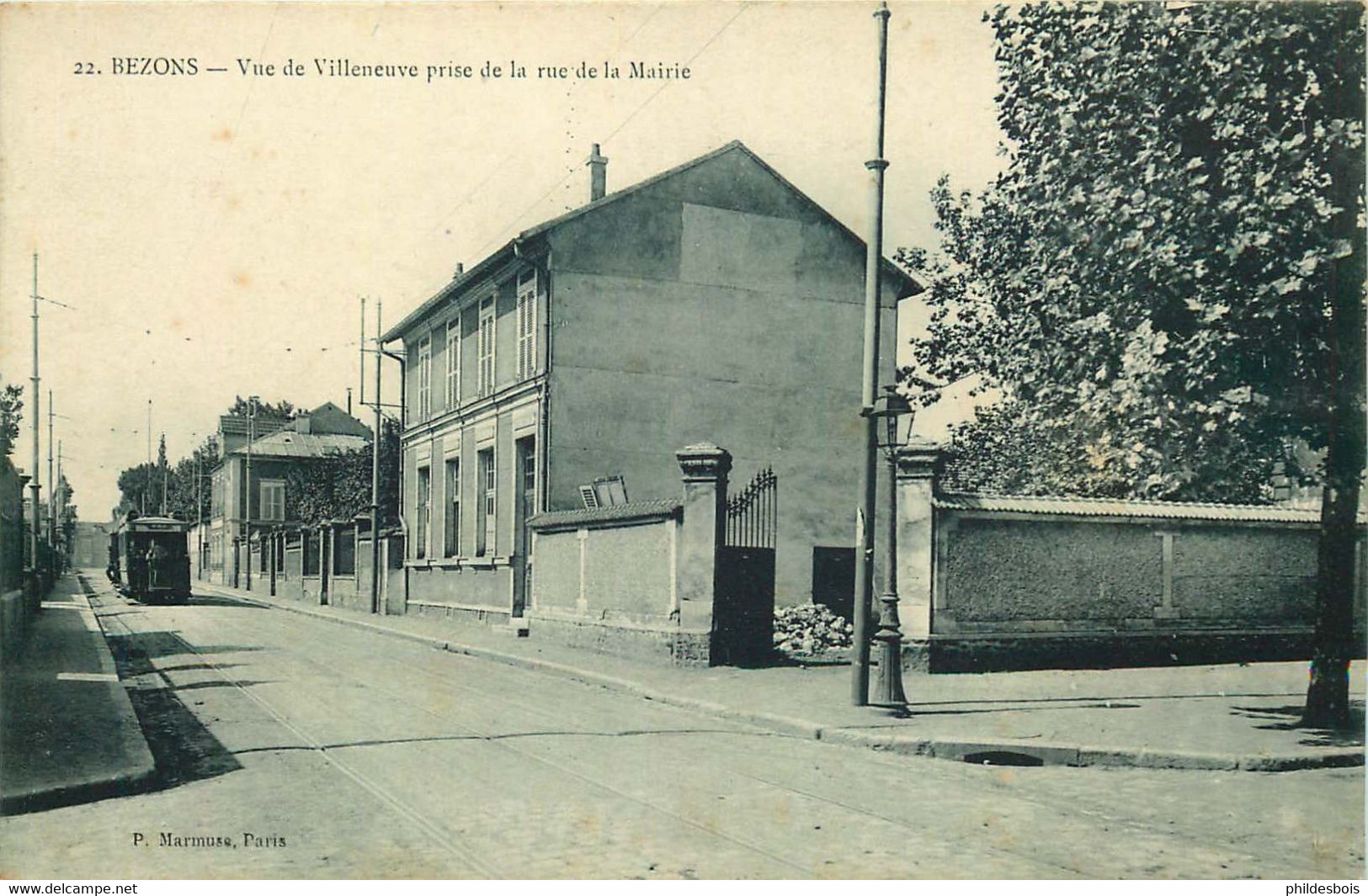 VAL D'OISE   BEZONS  Vue De Villeneuve Prise De La Rue De La Mairie - Bezons