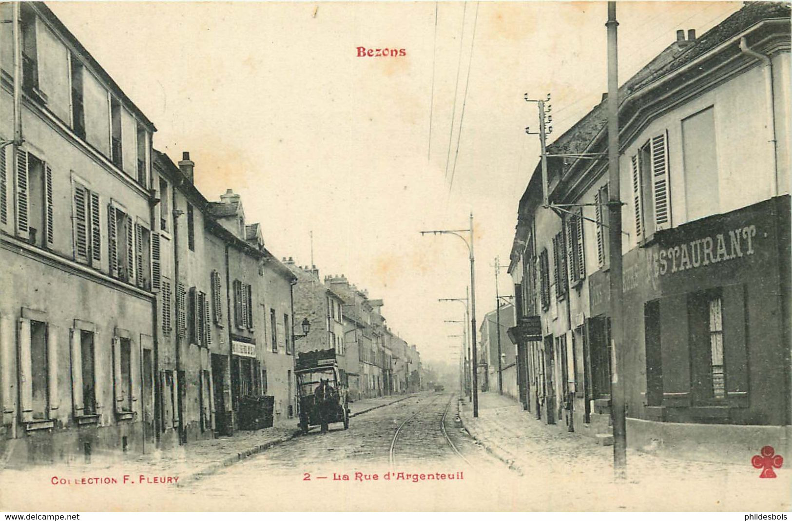 VAL D'OISE   BEZONS  La Rue D'Argenteuil (collec Fleury) - Bezons