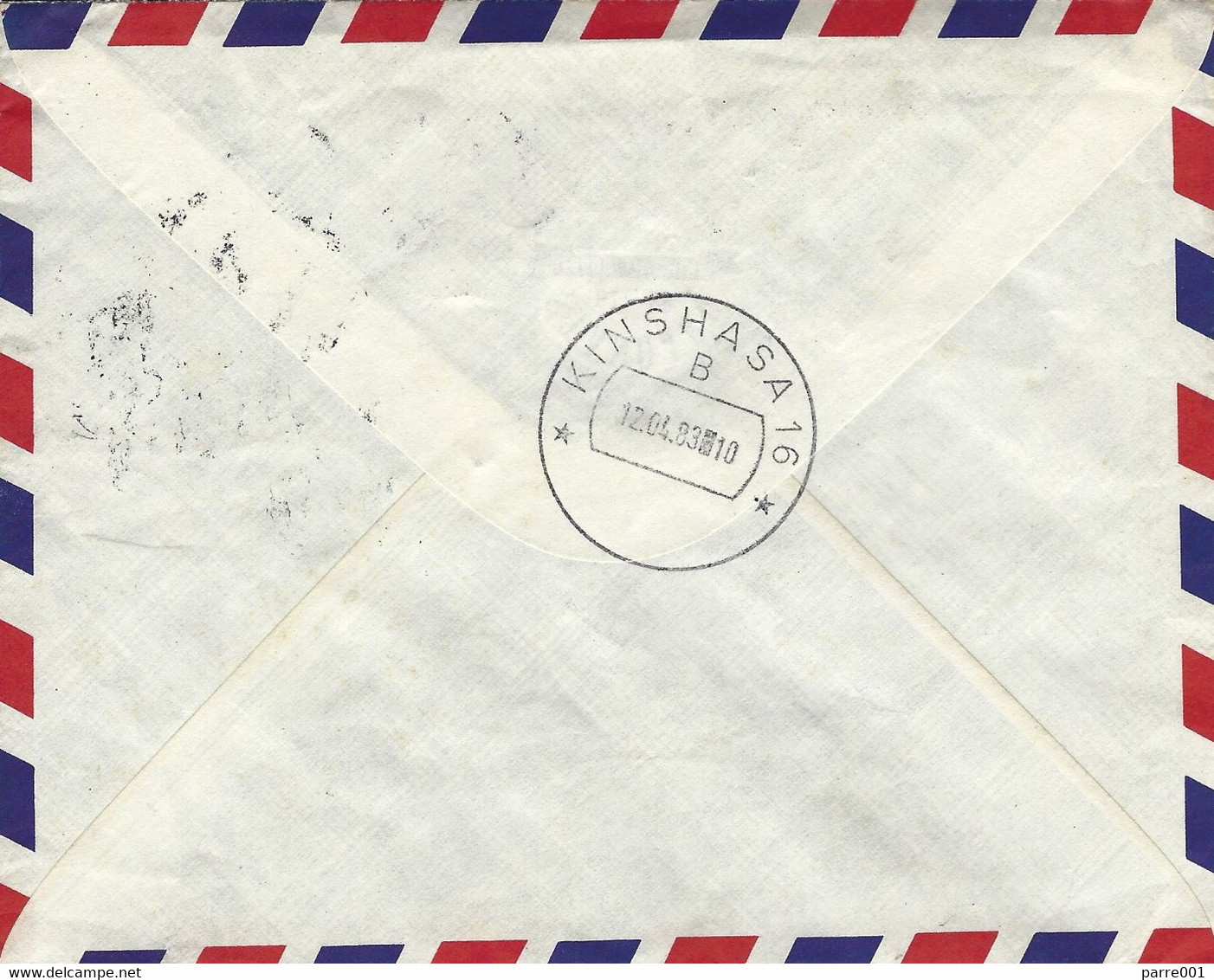 Zaire Congo 1983 Kinshasa 16 Norman Rockwell Inconnu Instructional Handstamp Returned Cover - Used Stamps