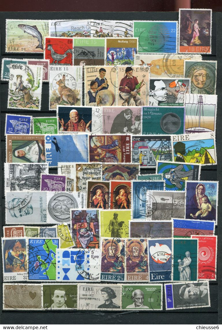 Iralnde Lot Plusieurs 100 Centaines De Timbres Oblitérés - Collections, Lots & Series