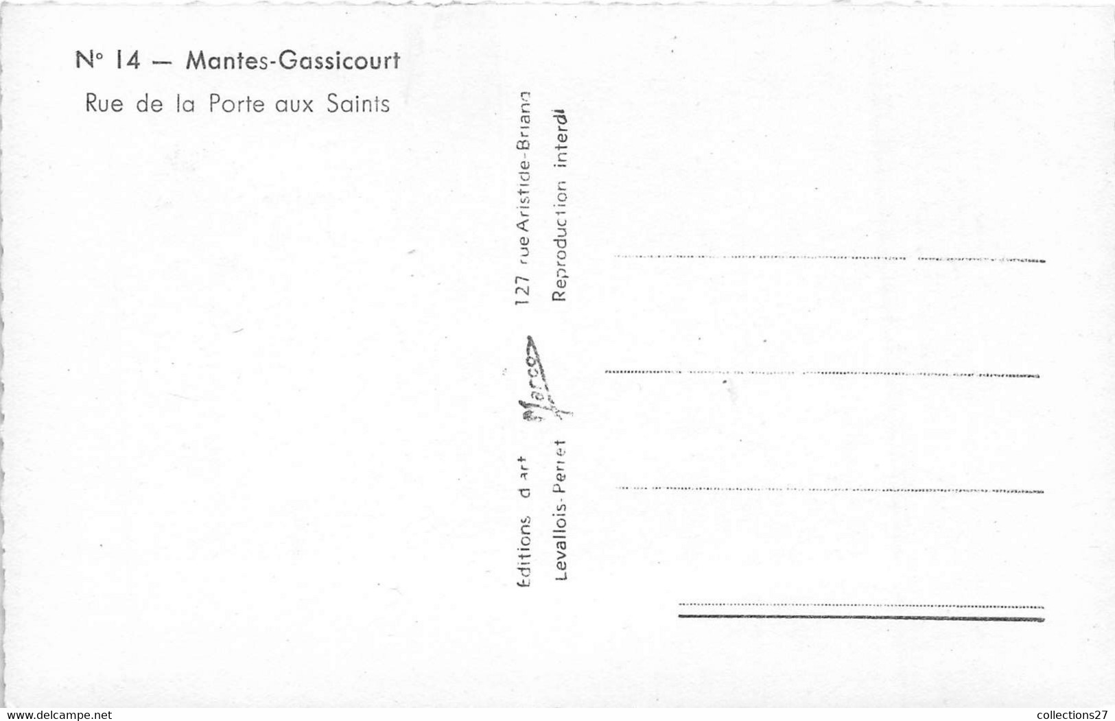78-MANTES-GASSICOURT- RUE DE LA PORTE AUX SAINTS - Mantes La Ville