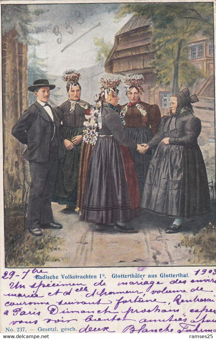 (181)  CPA  Badische Volkstrachten  Glotterthaler Aus Glotterthal  ( Bon état ) - Glottertal