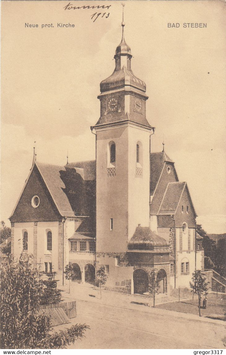 4313) BAD STEBEN - Neue Pot. Kirche 1913 !!! - Bad Steben