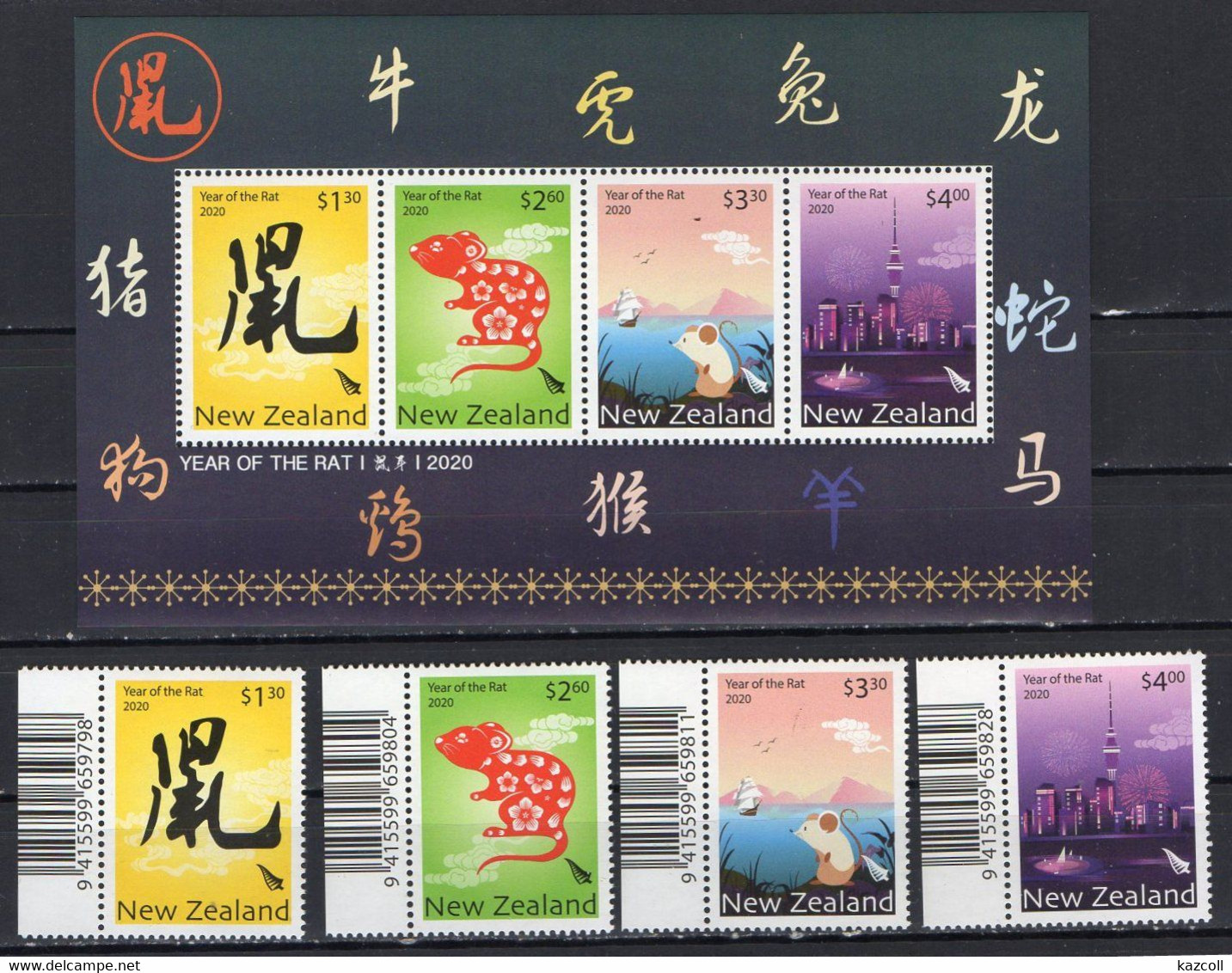 New Zealand 2020.  Chinese New Year. Year Of The Rat.  MNH - Nuevos