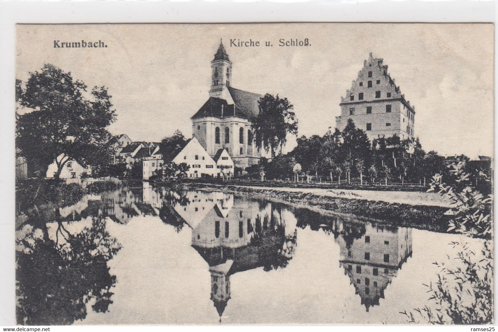 (181)  CPA  Krumbach Kirche U  Schlob ( Bon état ) - Krumbach