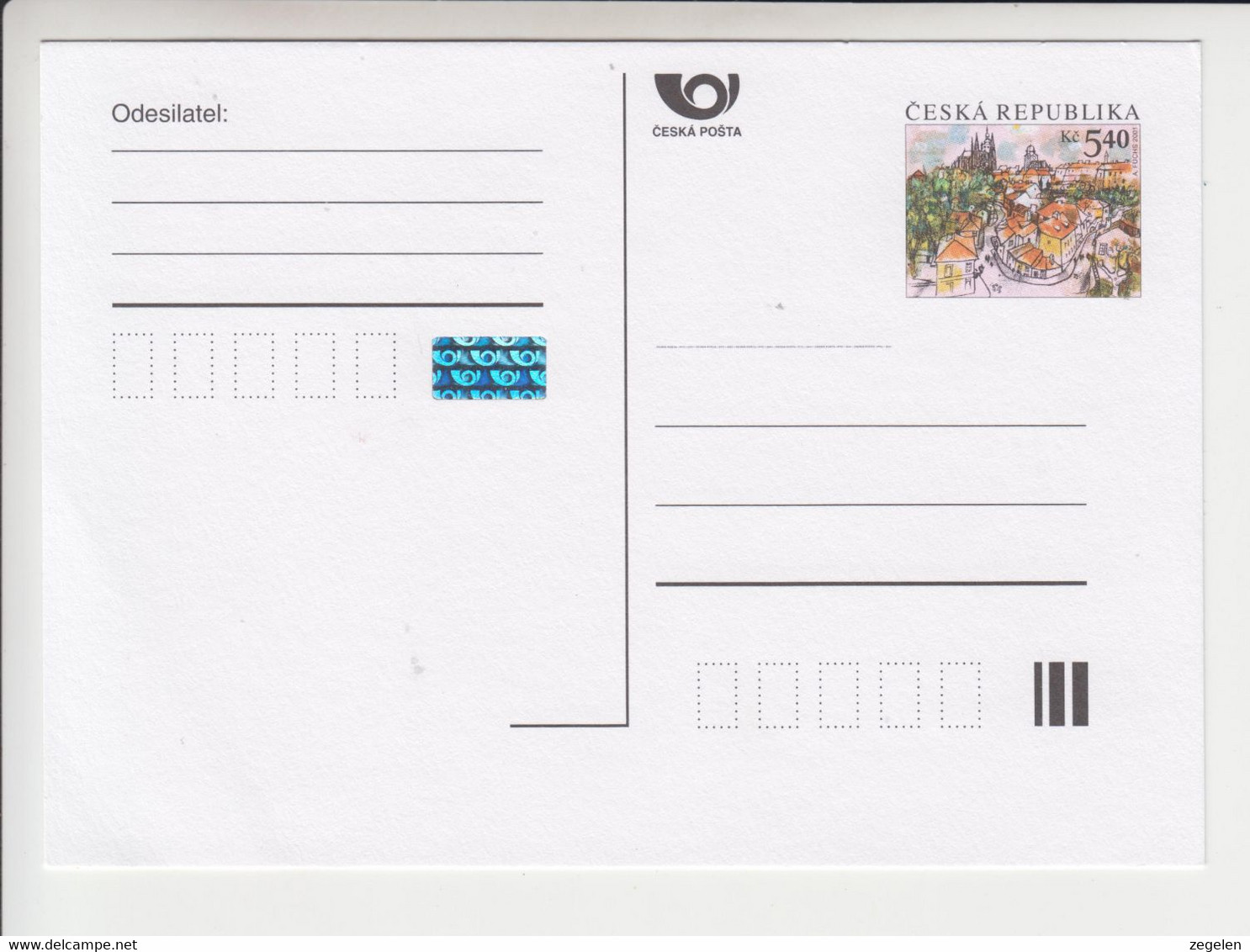 Tsjechië Michel-Ganzsachen Postkaart P58 I Ongebruikt - Unclassified