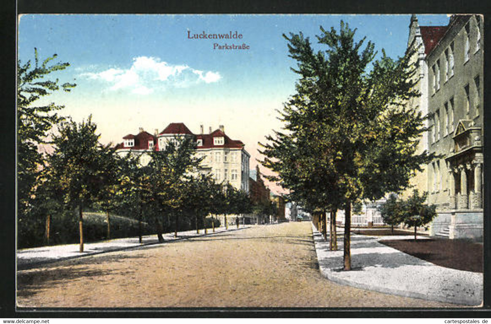AK Luckenwalde, Blick In Die Parkstrasse - Luckenwalde