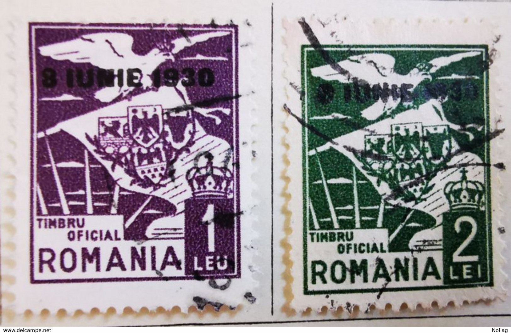 Roumanie - 1929-30_ Y&T Timbres De Service N°3-4-6-7-13-14-17  - Oblitérés - Officials