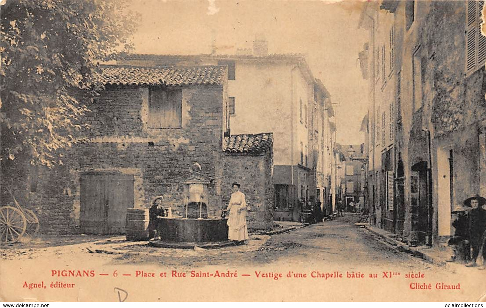 Pignans       83         Place Et Rue Saint André . Fontaine       ( Voir Scan) - Andere & Zonder Classificatie