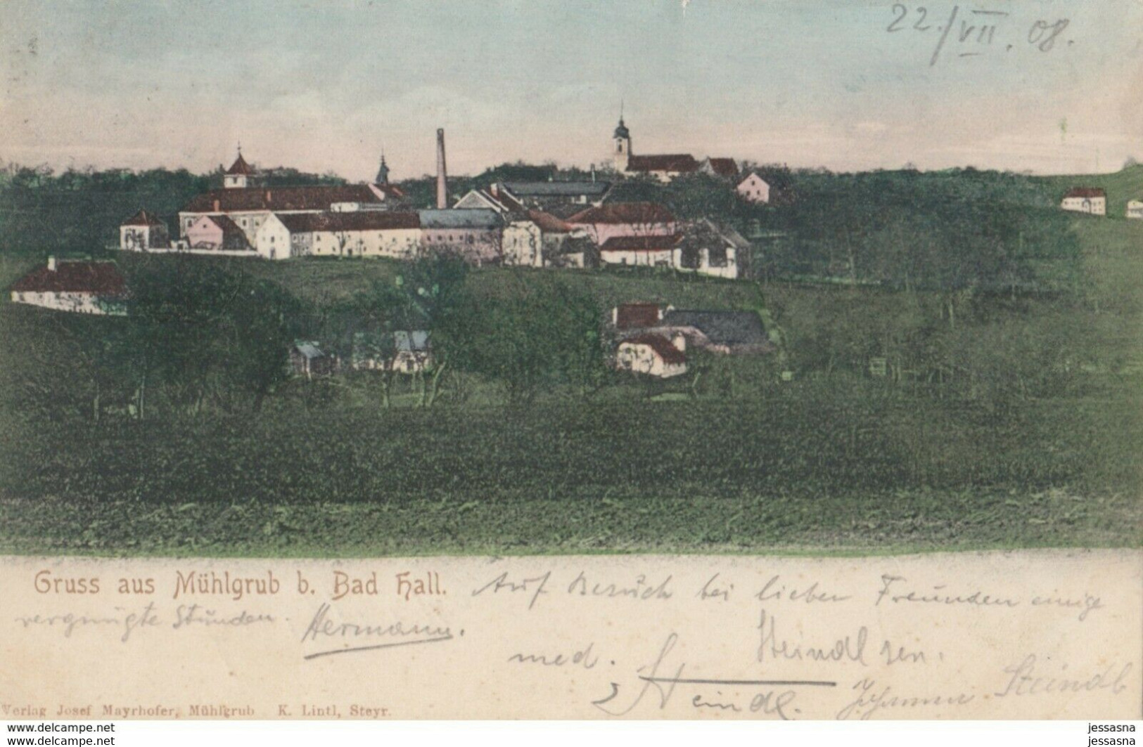 AK - Gruss Aus MÜHLGRUB (Gem. Pfarrkirchen) Bei Bad Hall 1908 - Bad Hall