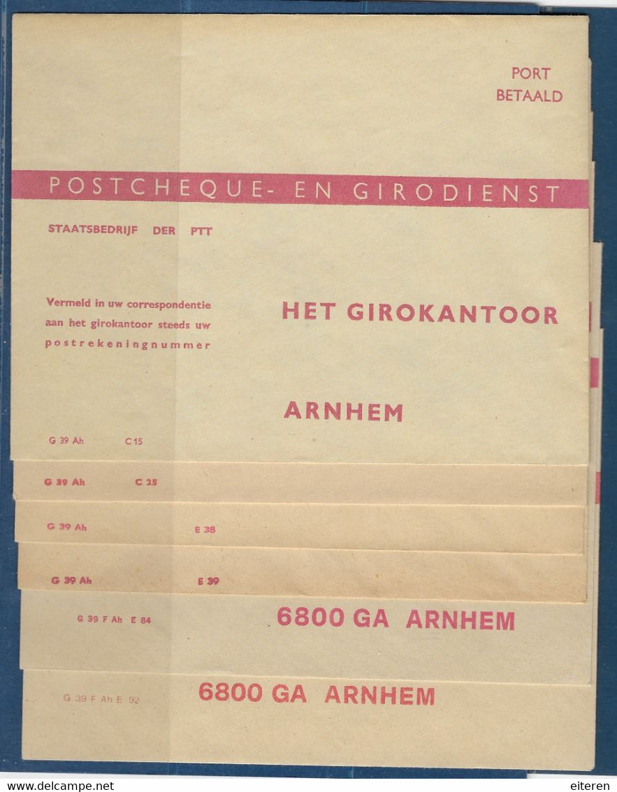 Andere & zonder classificatie - 20 giro-enveloppen postgiro/rijkspostspaarbank/postbank Arnhem
